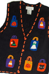 Vintage Candy Bags Halloween Sweater Vest (1990s)