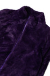 Purple Zip Up Faux Fur Coat