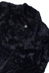 Dark Blue Faux Fur Coat 1