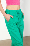 Emerald Green Parachute Pants