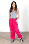 Raspberry Parachute Pants