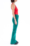 Green Stretch Corduroy Flares