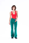 Green Stretch Corduroy Flares