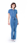 Denim Flare Jumpsuit