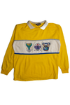 Vintage Yellow Rugby Collared Sweatshirt (1980s)