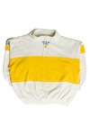 Vintage Yellow Rainbow Color Block Sweatshirt (1980s)