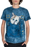 Kitty In Overalls Tie Dye T-Shirt