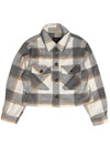 Greige Brushed Plaid Shacket