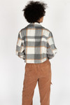 Greige Brushed Plaid Shacket