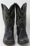 Black Textured Cowboy Boots (Sz. 9 D) 1293
