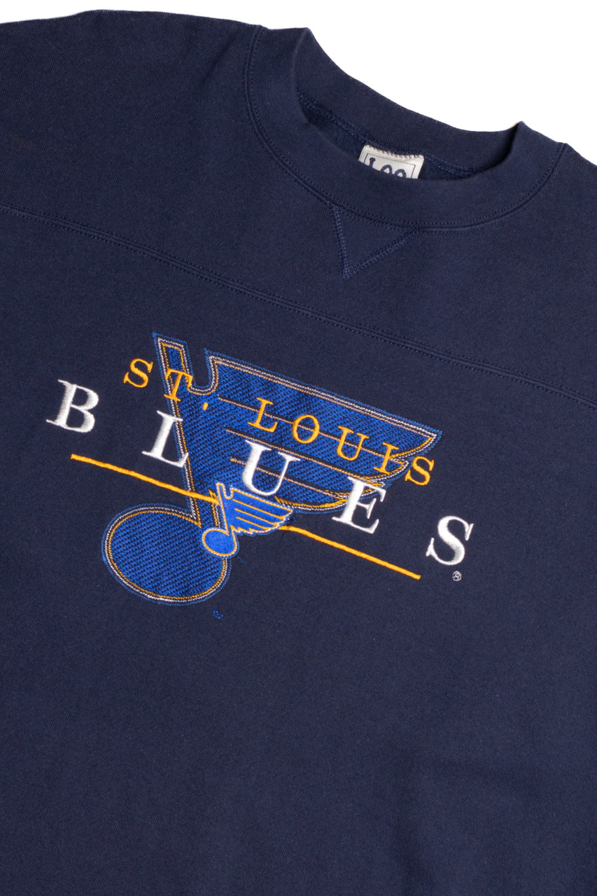 St Louis Blues Print Logo Vintage 90s Crewneck Sweatshirt - Trends Bedding