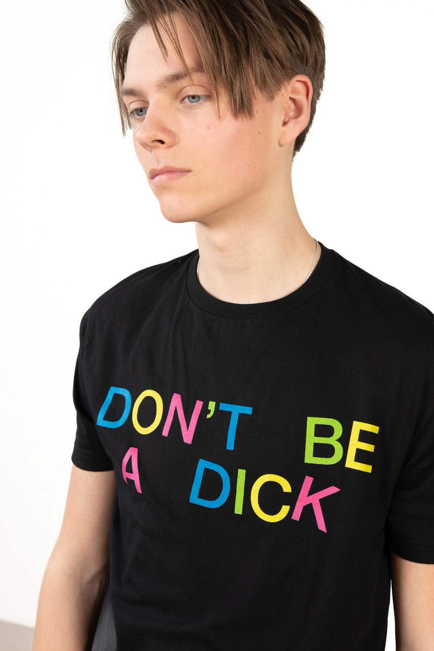 gyde Jeg har erkendt det Serrated Black Don't Be A Dick T-Shirt