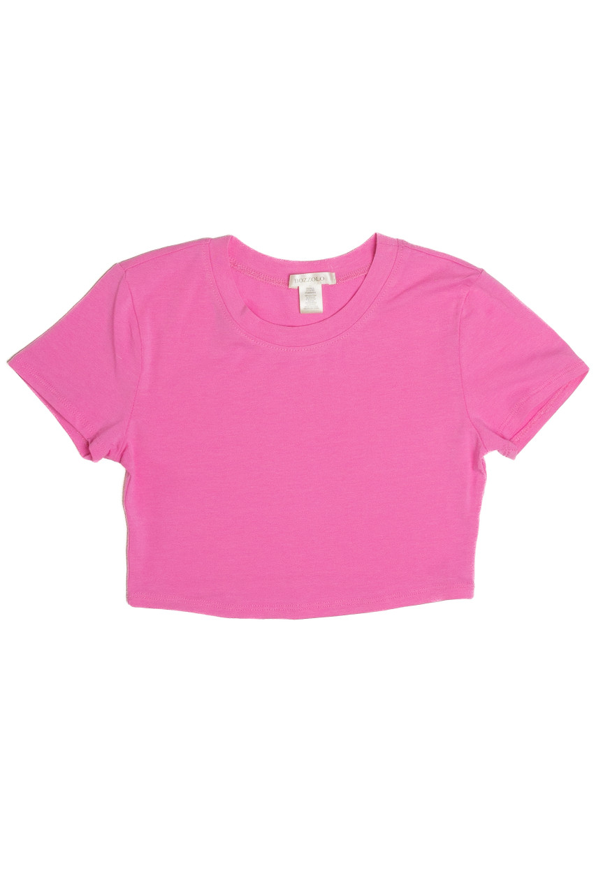 Pink Short Sleeve Super Crop Tee