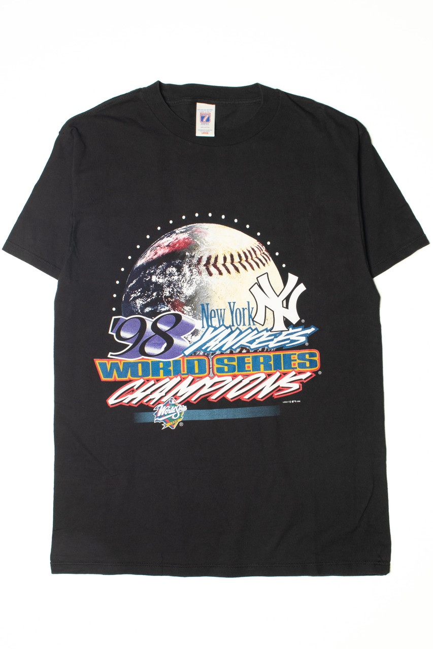 New York Yankees T-Shirt Vintage 90s 1998 World Series Mlb Baseball Ma