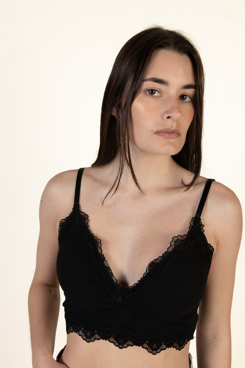 Black Trim Lace Bra