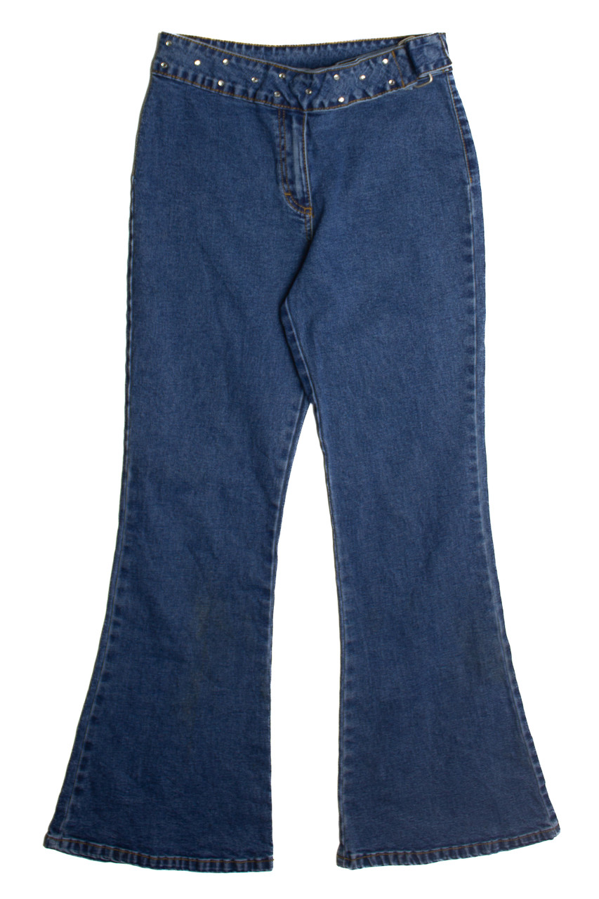 Rock 47 bedazzled blue denim jeans . Super cool... - Depop