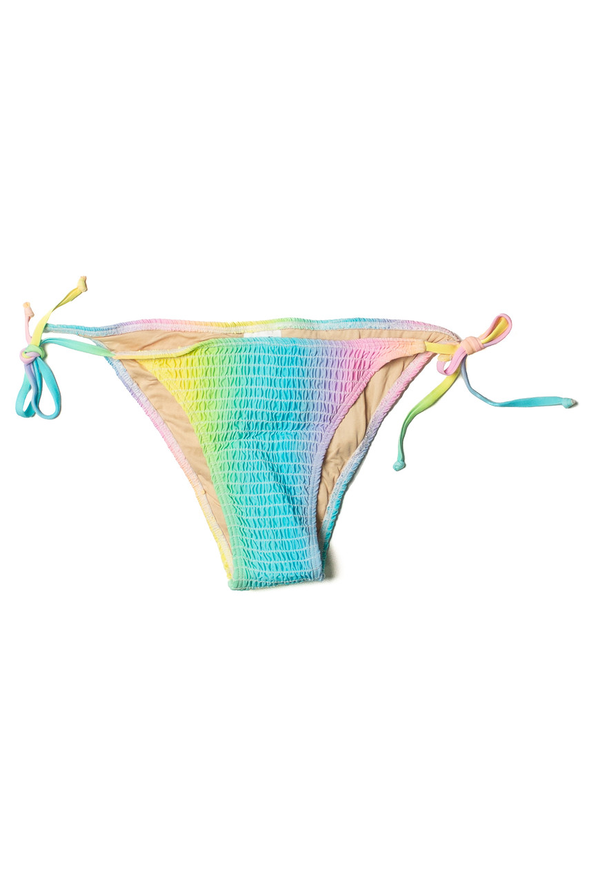 Ragstock Women's Soft Rainbow Bikini Top