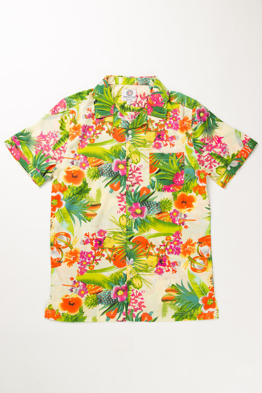 Fruit and Floral Print Hawaiian Shirt - Ragstock.com