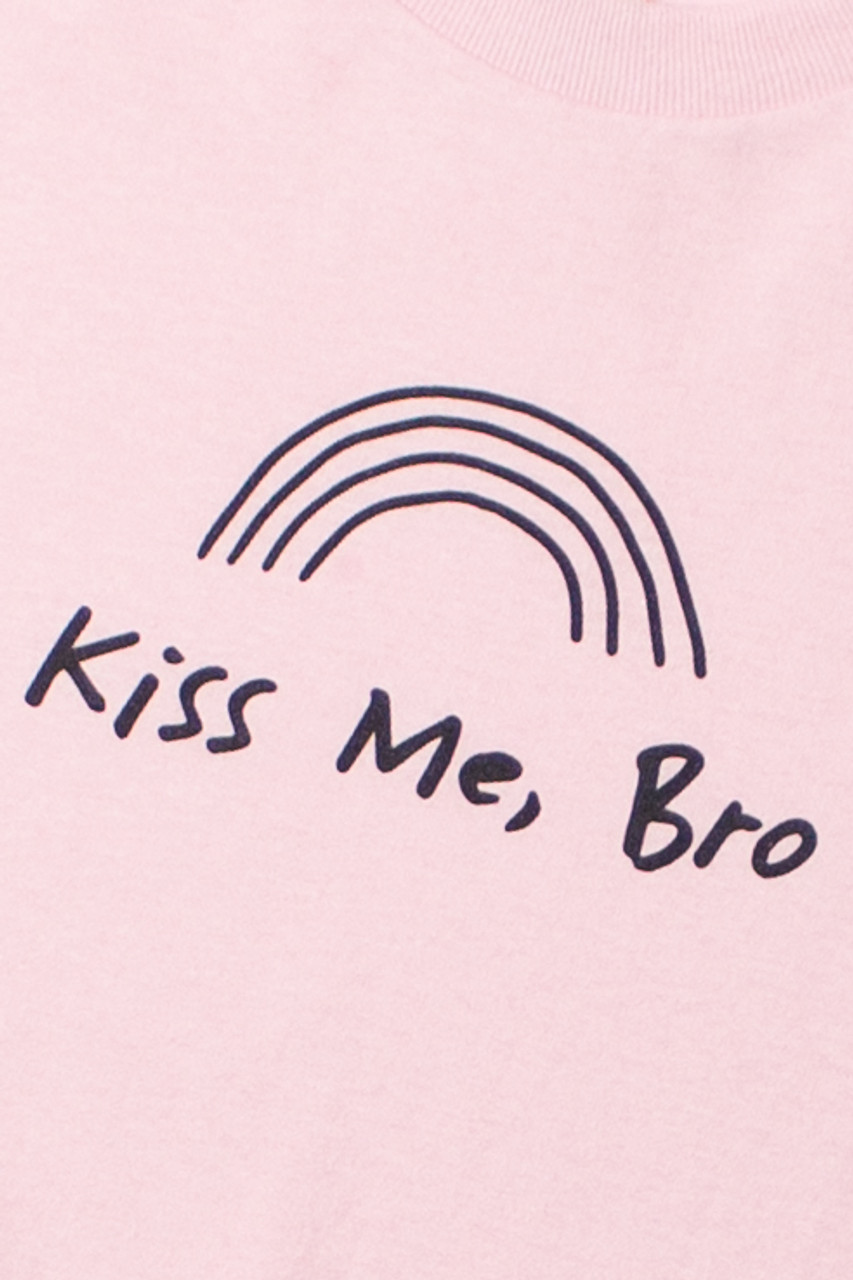 Light Pink Kiss Me Bro T-Shirt