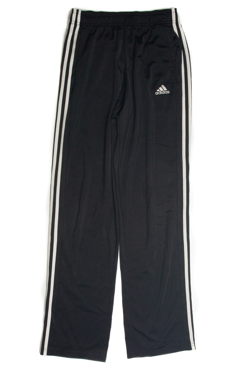 Boys Adidas Tricot Pants Black with striped logo new size 8 | eBay