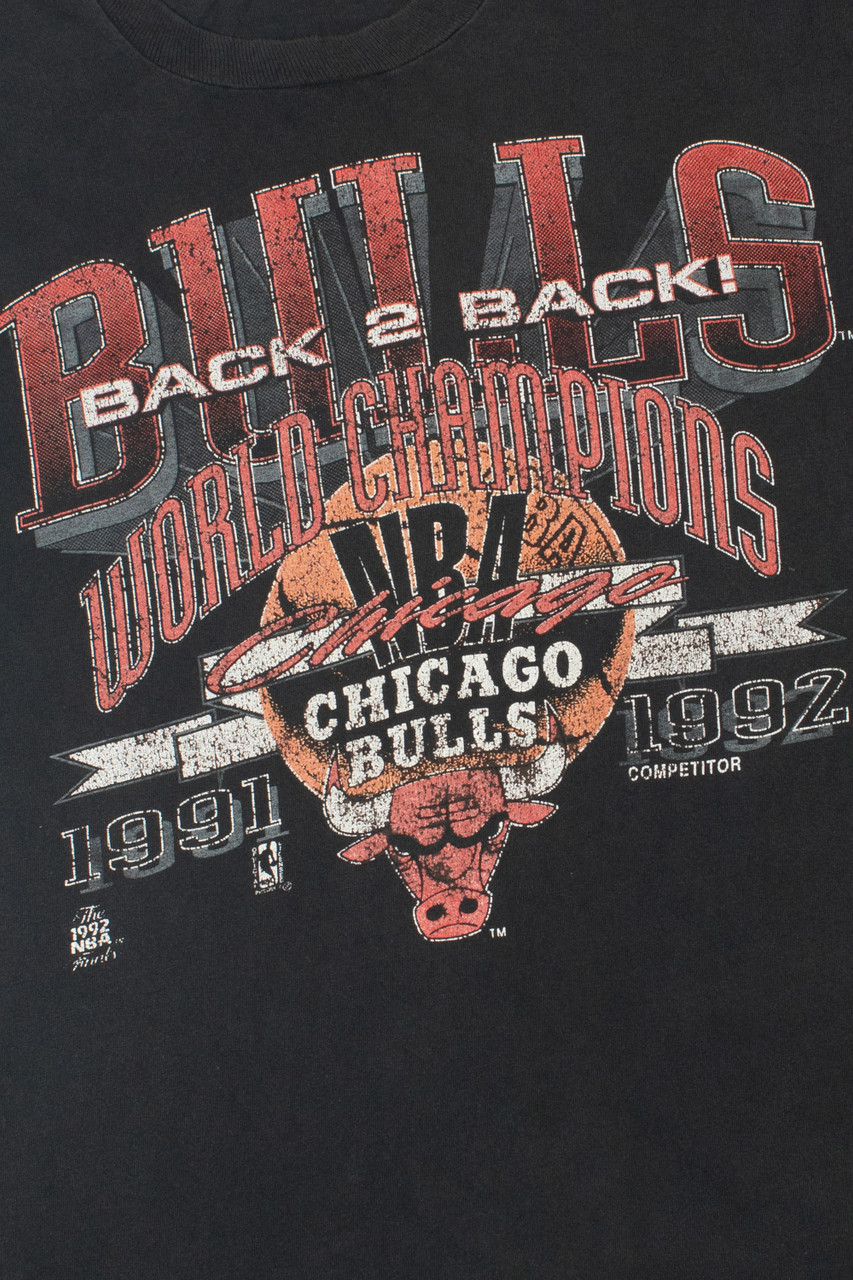 Official 1992 distressed chicago bulls back 2 back! NBA champions