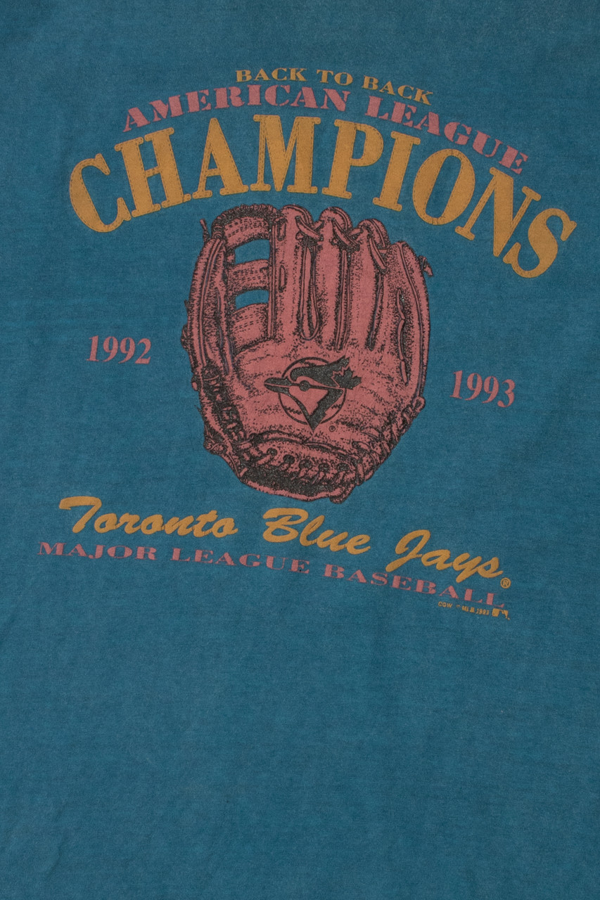 1993 Vintage TORONTO BLUE JAYS Shirt BASEBALL Single Stitch WORLD
