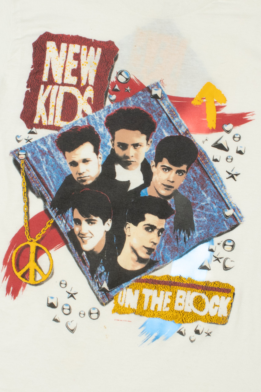 Børnehave Gutter Skjult Vintage 1990's New Kids On The Block Single Stitch T-Shirt - Ragstock.com