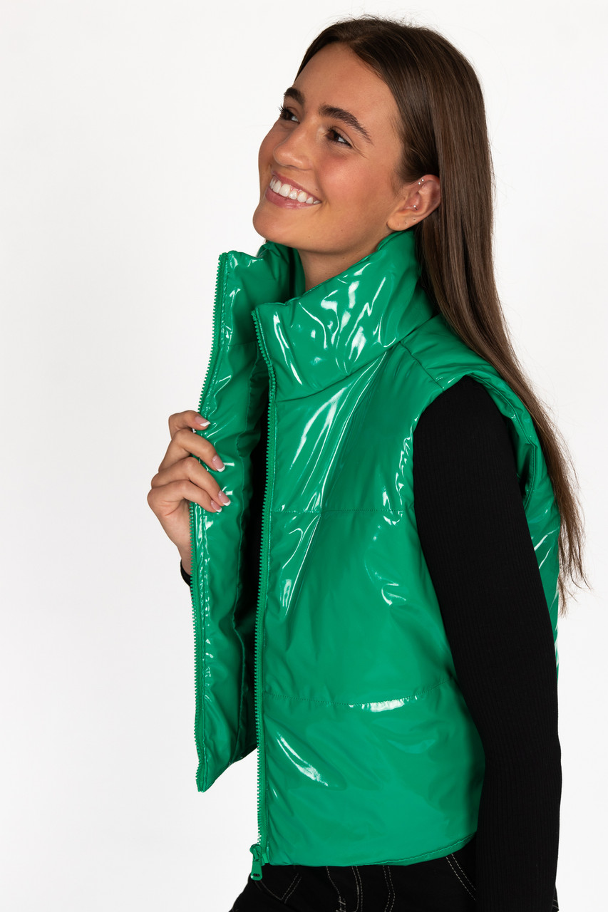 Bright Green Puffer Vest