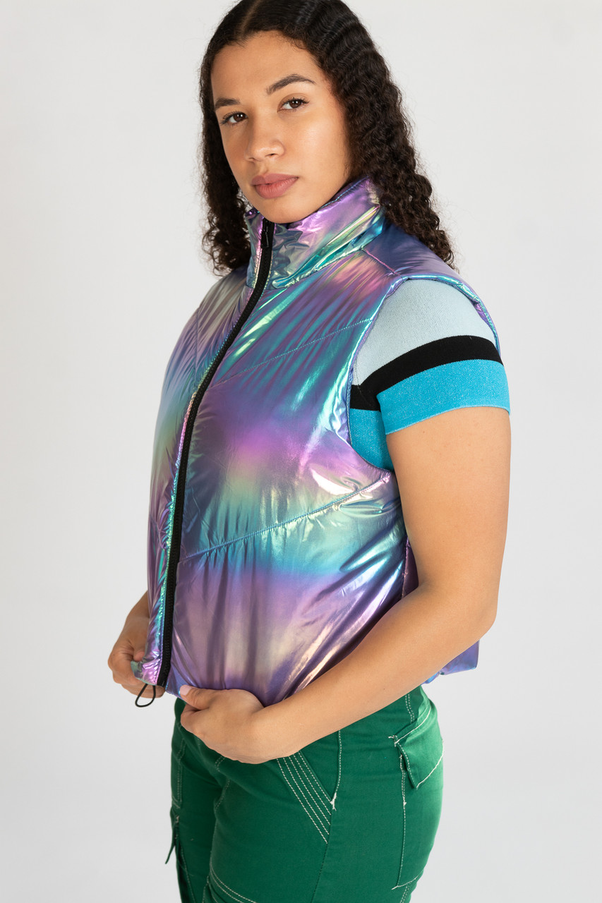 Iridescent Puffer Vest