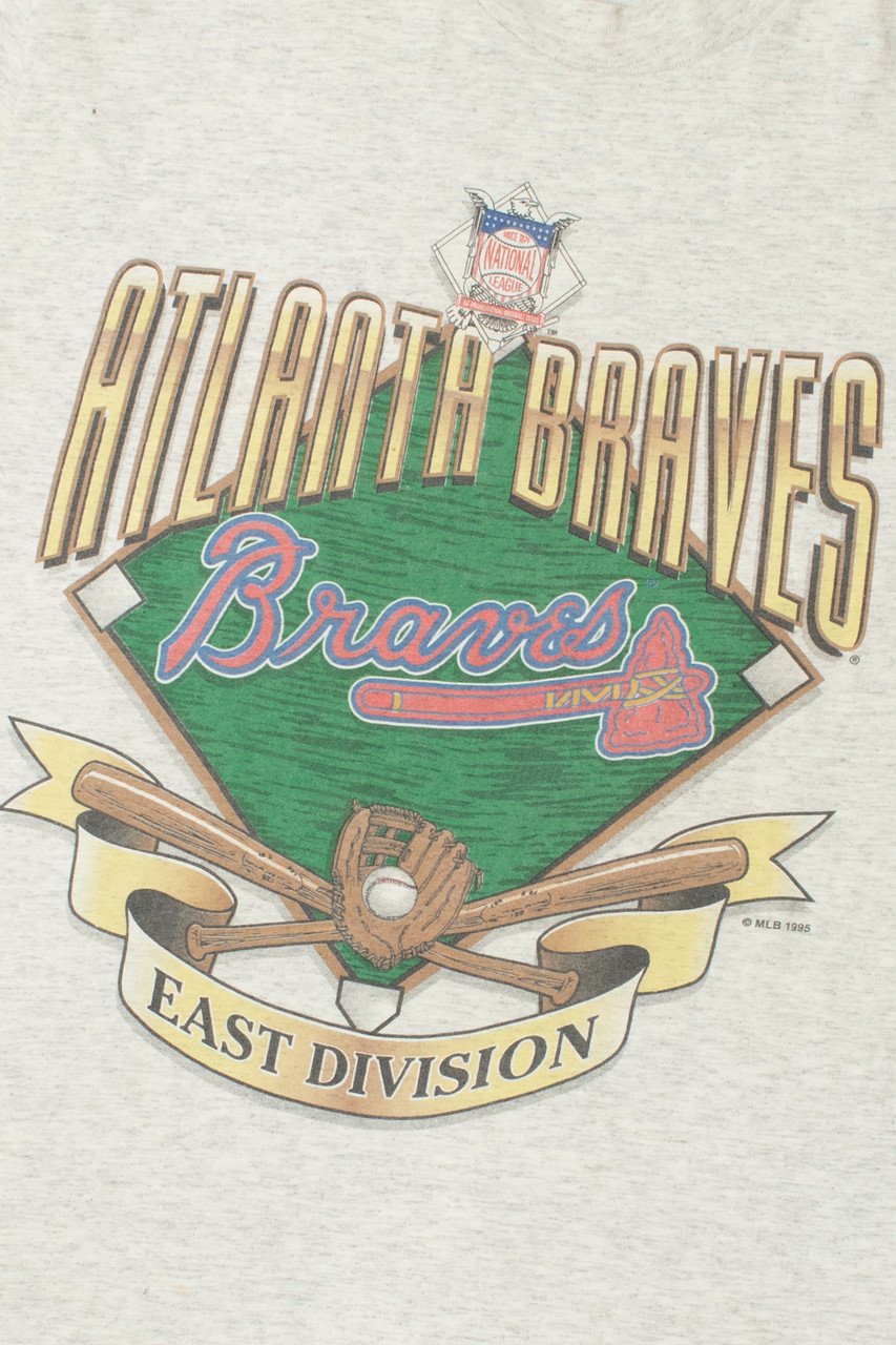 Vintage 1995 Atlanta Braves East Division MLB Baseball T-Shirt 