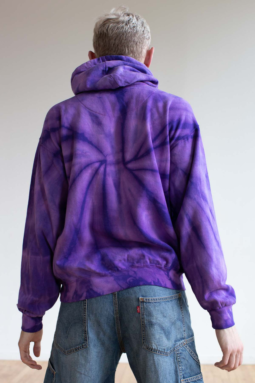 Men's purple hot sale tie dye hoodie