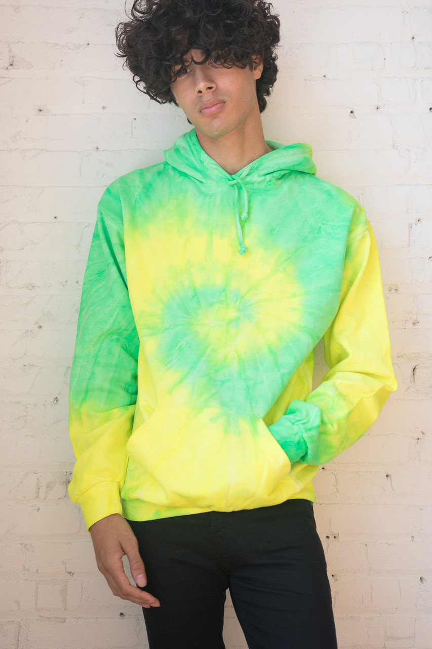 Neon Swirl Tie Dye Hoodie