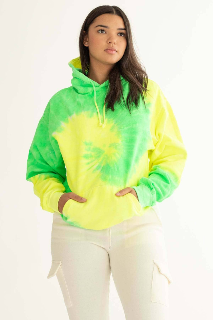 Neon Swirl Tie Dye Hoodie Ragstock