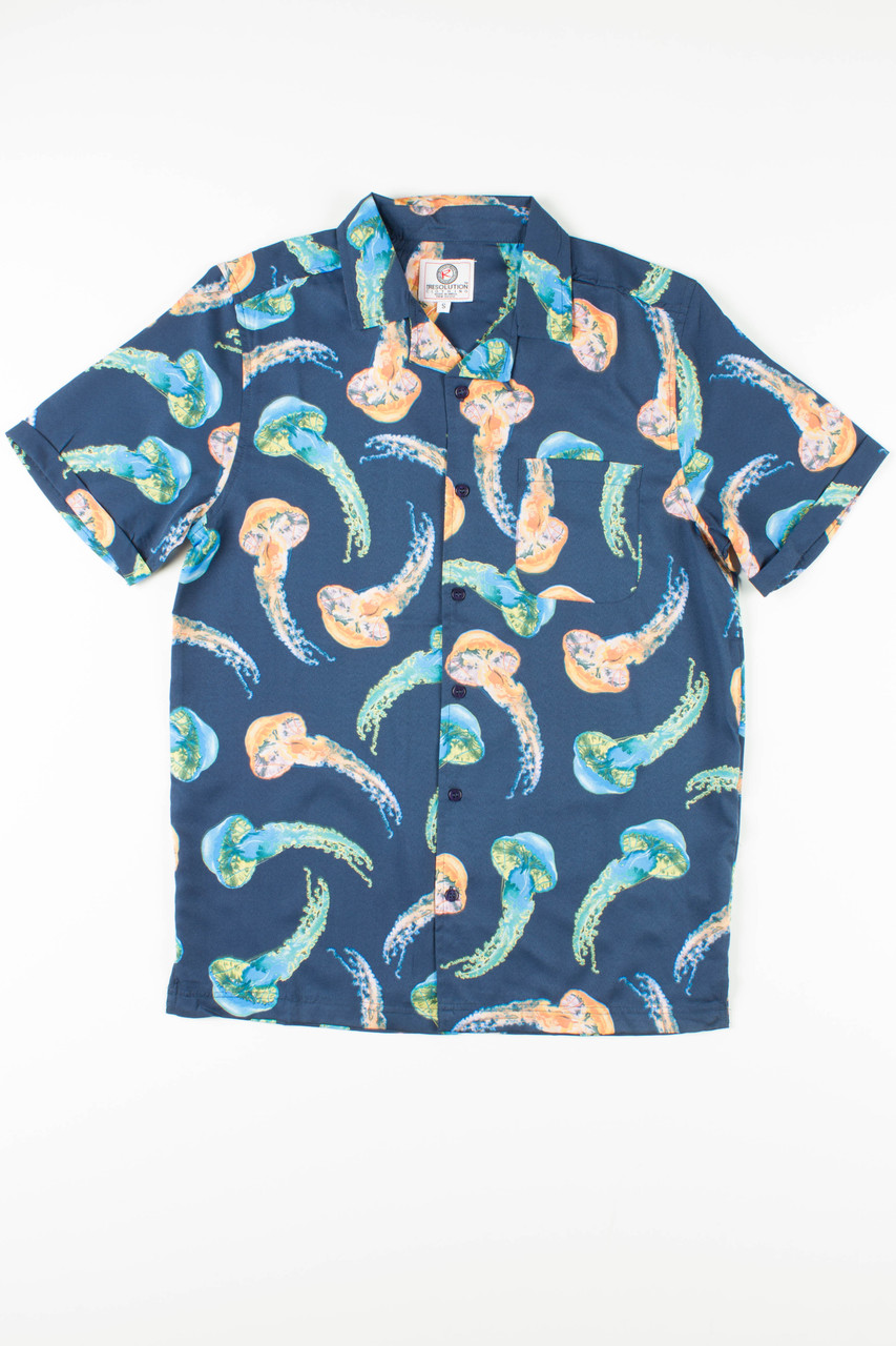 Neon Jellyfish Hawaiian Shirt