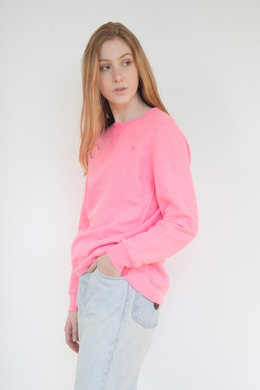 Neon pink deals champion sweater