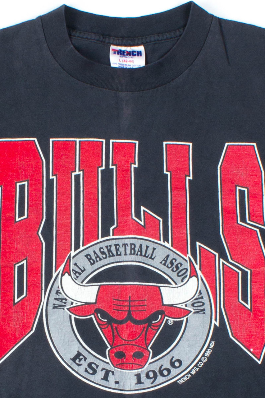 Original 1990 chicago bulls vintage trench basketball est 1966