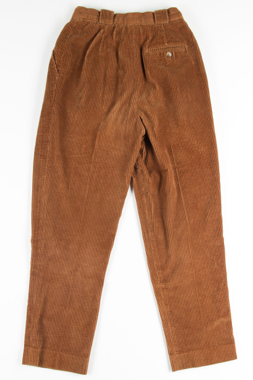 High Waisted Brown Corduroy Pants 