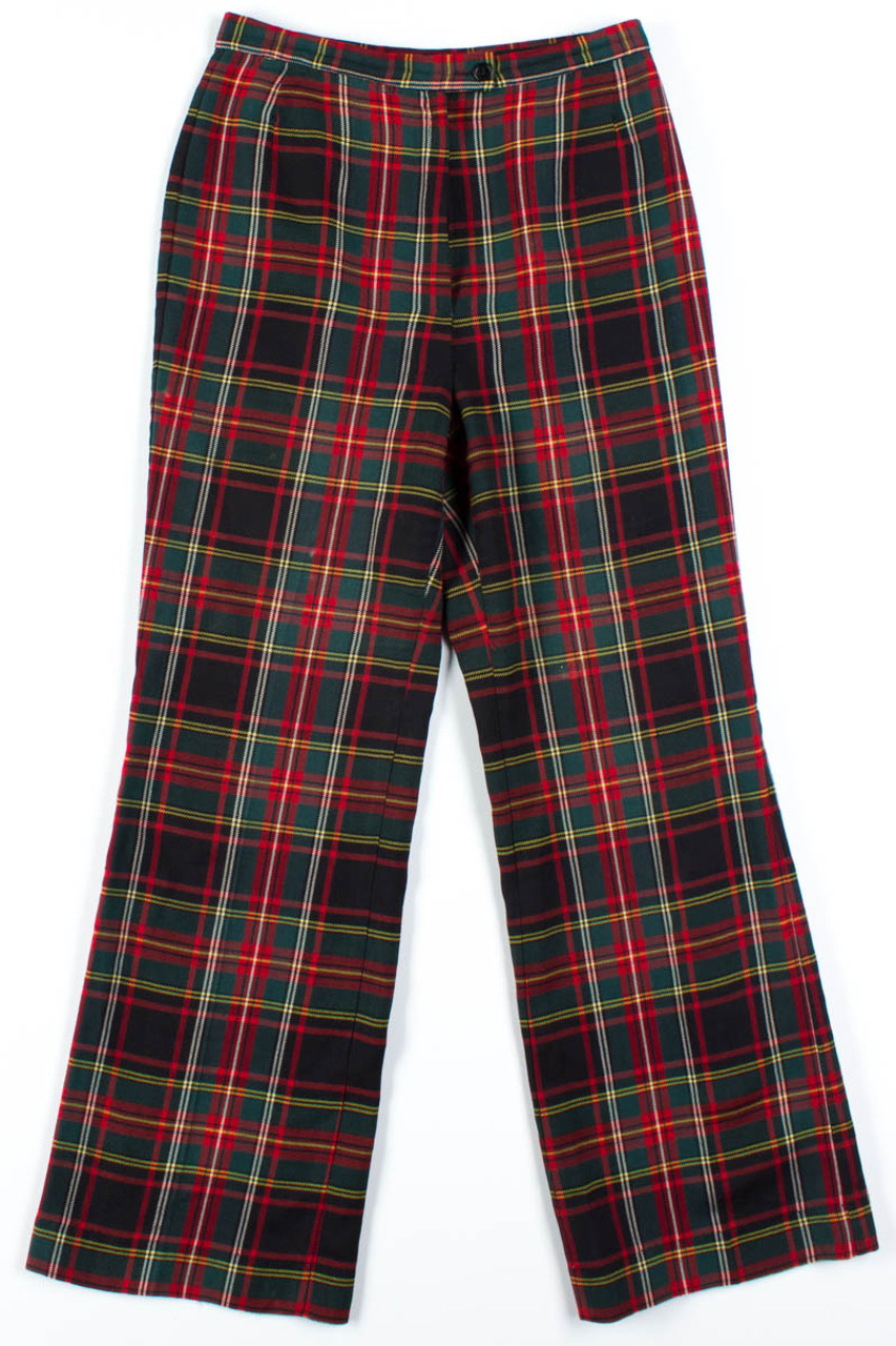 Par 5 knickers.com Golf Pants Green Beige Black Red Plaid mens 34 | eBay