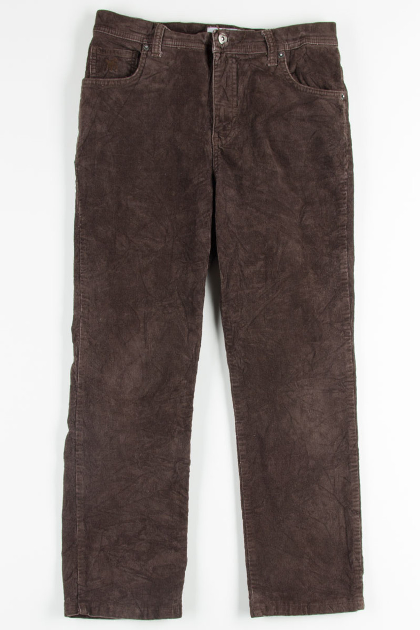 Norse Store  Shipping Worldwide - Auralee Finx Corduroy Pants - Red Brown