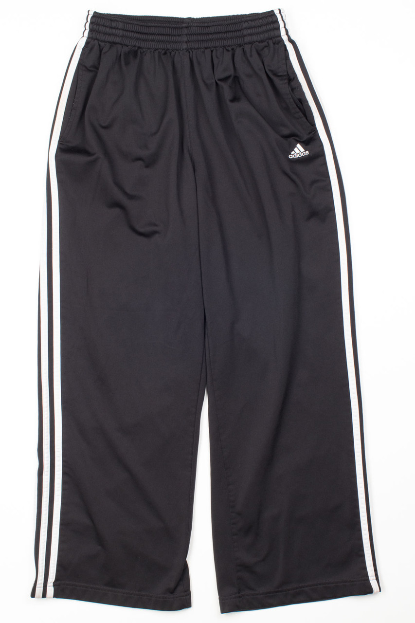 adidas, Pants & Jumpsuits, Adidas Track Pants Womens Small Black Snaps  Tearaway 9s Y2k