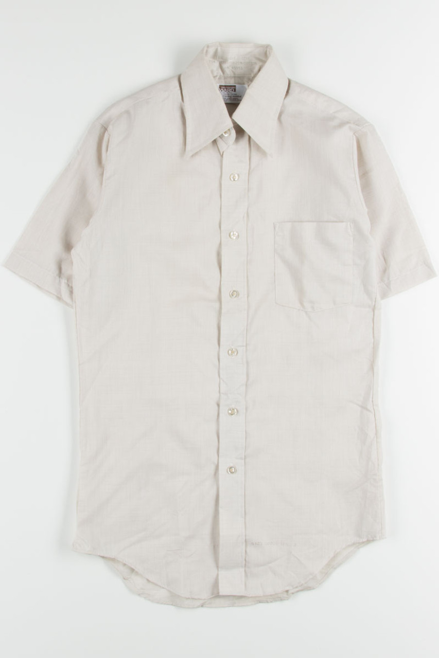 Vintage Tan Button Up Shirt - Ragstock.com