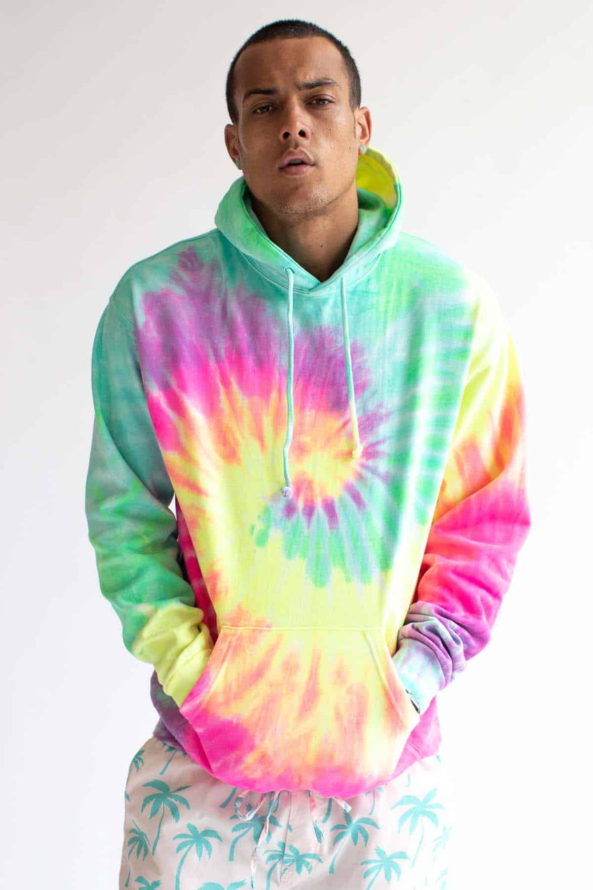 Fresh Rainbow Tie Dye Hoodie - Ragstock.com