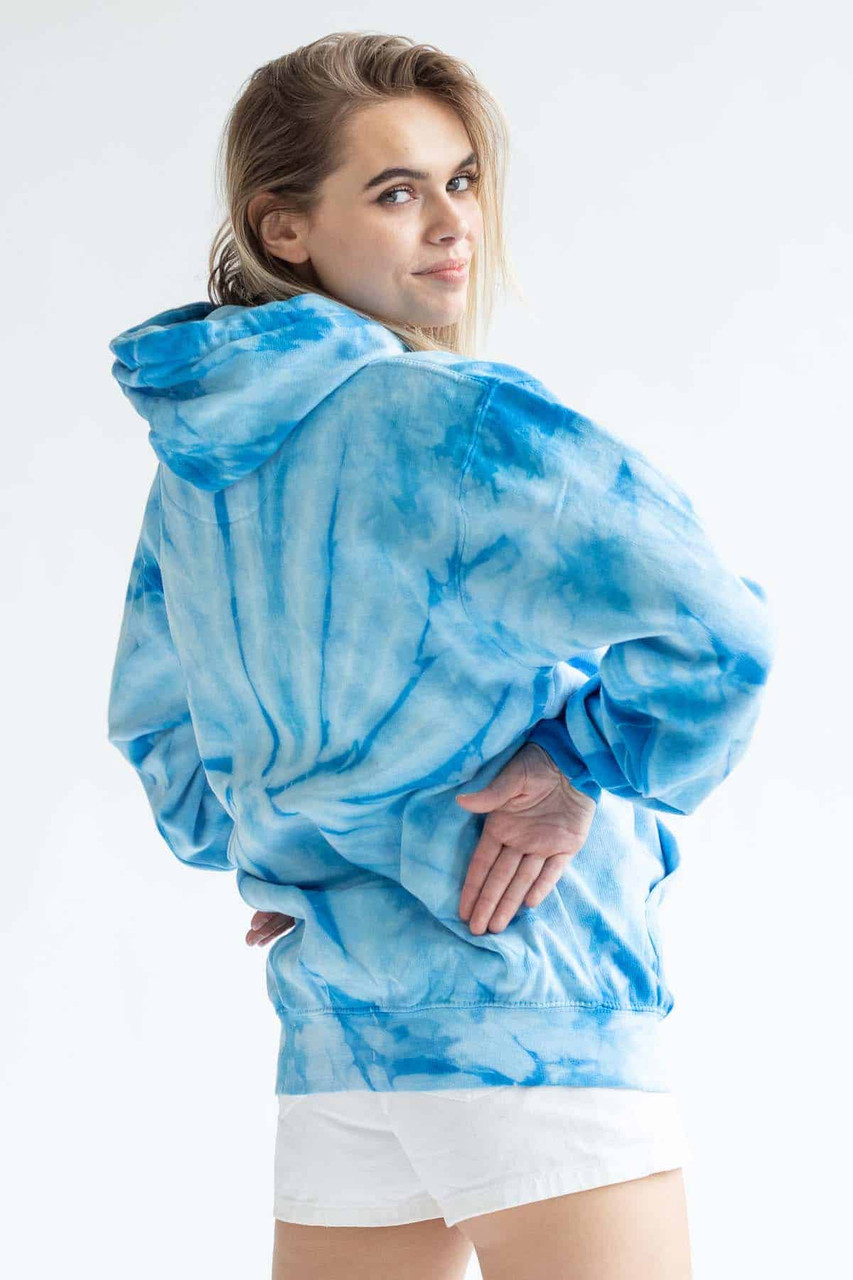 Baby Blue Tie Dye Hoodie 1