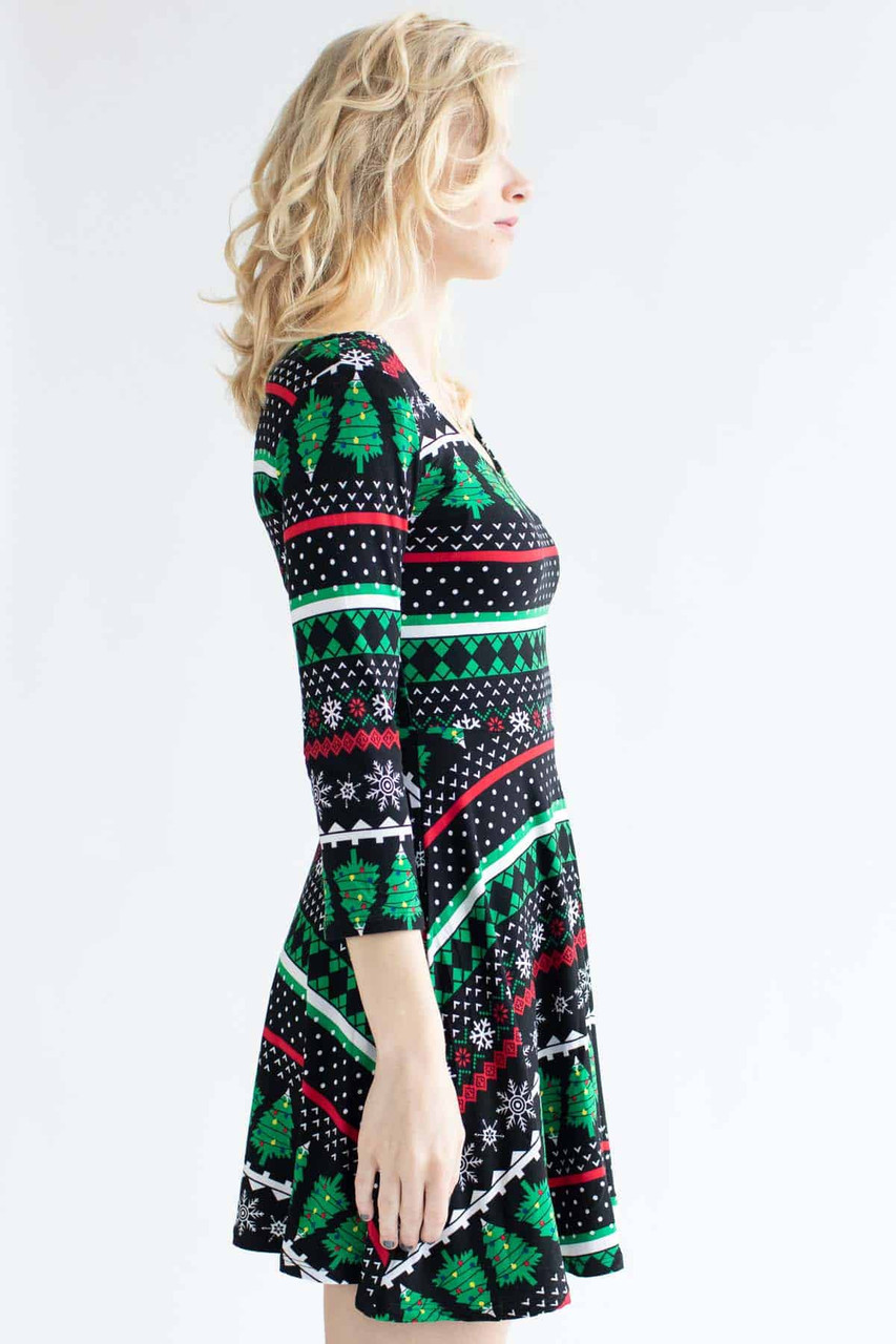 Christmas Tree Fair Isle Dress