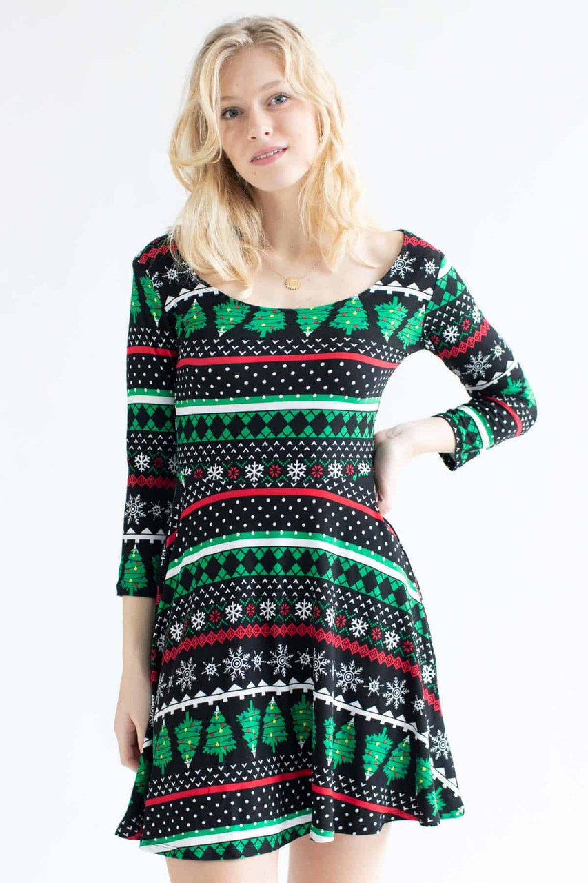 Christmas Tree Fair Isle Dress