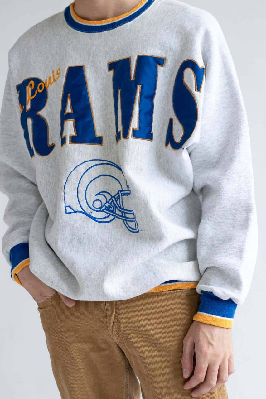 Vintage 90s Cotton Mix Navy CSA St. Louis Rams Football Sweatshirt