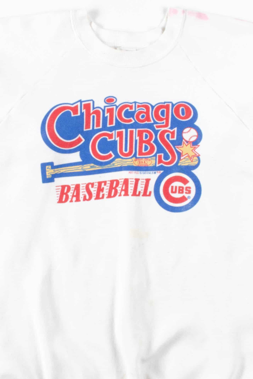 MLB, Tops, Cubs Sweatshirt Sports Rare Off Shoulder