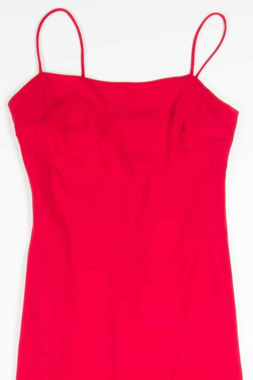 Red Chiffon Ruffle Evening Dress - Ragstock.com
