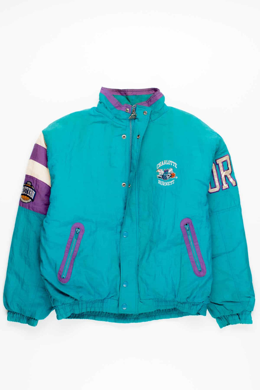 CHARLOTTE HORNETS VINTAGE 1990'S STARTER SATIN SNAP-UP JACKET ADULT XL