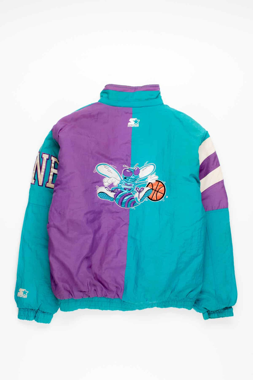 Vintage 90s Charlotte Hornets AJD wool faded two tone back spell out w –  The Retro Recovery